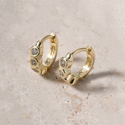 Luxe Loop Huggie Hoops Gold
